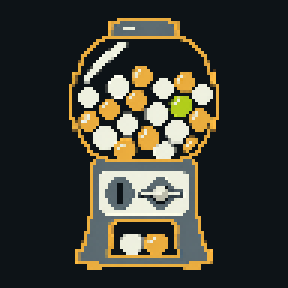 A gumball machine full of balls