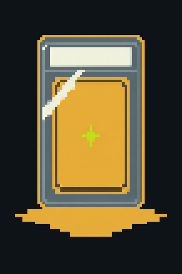 A sealed graded card slab, lit, on a shelf
